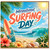 Birthday Card, Tropical Beach Surfing Greeting Card