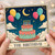 Birthday Card, Birthday Cake and Balloons Greeting Card