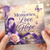Birthday Card, For Memories Love & Hope Purple Ribbon Floral Design