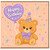 Birthday Card, Cute Teddy Bear Happy Birthday Balloon Design