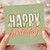 Birthday Card, Happy Birthday Card with Hand Gesture Design