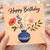 Birthday Card, Floral Vase Birthday Card