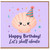 Birthday Card, Cute Seashell Party Hat Happy Birthday Card