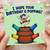 Birthday Card, I Hope Your Birthday Is Popping Funny Cartoon Celebration Card