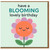 Blooming Lovely Birthday Card - Cute Flower with Smiling Face - 'have a BLOOMING lovely birthday' Pun Design for Friends, Family, Kids & Colleagues