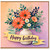 Birthday Card, Floral Vase Birthday Card
