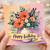 Birthday Card, Floral Vase Birthday Card