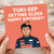 Funny Birthday Card - 'YUKI-EEP Getting Older Happy Birthday!' Racing Driver Cartoon Pun for Motorsport Fans