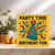 Party Time Birthday Fun Card - 145mm x 145mm Square - Bright Party Hat and Confetti - Fun Colourful Birthday Greeting Card, Includes Kraft Envelope