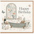 Birthday Card, Floral Relax & Enjoy Bath Birthday Card