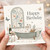 Birthday Card, Floral Relax & Enjoy Bath Birthday Card