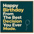 Birthday Card, Happy Birthday From The Best Decision You Ever Made Card