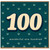 100th Birthday Card, Wonderful One Hundred Crown Design