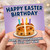 Birthday Card, Funny Easter Birthday Card with Hot Cross Bun Cake