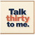 30th Birthday Card, Talk Thirty To Me