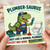 Birthday Card, Funny T - Rex Plumbing Card, Roarsome Dinosaur Greeting Card