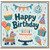 Birthday Card, Fun Party Birthday Greeting Card with Cake, Balloons and Festive Illustrations