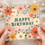 Birthday Card, Floral Daisy Design