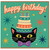 Birthday Card, Black Cat Cake Design