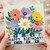 Birthday Card, Colourful Floral Paper Cut Design
