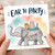 Birthday Card, Ear To Party Elephant Design