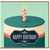 Birthday Card, Vintage Cake and Candle Design