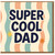 Cool Dad Father's Day Card - Retro Wavy Stripes and Starburst Typographic Design for Dad