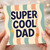 Cool Dad Father's Day Card - Retro Wavy Stripes and Starburst Typographic Design for Dad