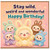 Birthday Card, Stay Wild Weird and Wonderful Cute Bunny Happy Birthday Card