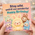 Birthday Card, Stay Wild Weird and Wonderful Cute Bunny Happy Birthday Card