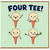 4th Birthday Card, Four Tee Golf - Themed Card