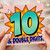 10th Birthday Card, Double Digits Comic Style Design