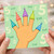 5th Birthday Card, Five Party Hats Hand Illustration Card
