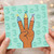 3rd Birthday Card, Three Fingers Party Hat Design