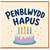Birthday Card, Penblwydd Hapus Welsh Happy Birthday Card with Cake and Candles