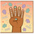 4th Birthday Card, Four Fingers Hand Design