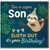 Son Birthday Card - Cute Sloth with Party Hat and Bunting - 'For a Super Son, Sloth Out it's Your Birthday!' Funny Jungle Theme Kids Card