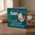 Son Birthday Card - Cute Sloth with Party Hat and Bunting - 'For a Super Son, Sloth Out it's Your Birthday!' Funny Jungle Theme Kids Card