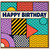 Birthday Card, Retro Geometric Birthday Card