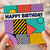 Birthday Card, Retro Geometric Birthday Card