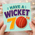 70th Birthday Card, Have A Wicket Cricket Birthday Card