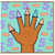 5th Birthday Card, Fun Five Party Hand Card
