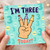 3rd Birthday Card, I'm Three Today Party Card