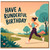 Birthday Card, Have A Wonderful Birthday Running Woman Illustration