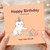 Birthday Card, Grumpy Cat Cake Fell Off Card