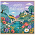 Birthday Card, Whimsical Floral Garden Bridge Scene