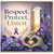Birthday Card, Respect Protect Listen Support Card