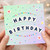 Birthday Card, Happy Birthday Colourful Confetti Hearts Greeting Card