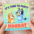 Birthday Card, It's Time to Party Hooray Cartoon Dogs Greeting Card