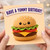 Birthday Card, Have a Yummy Birthday Cute Hamburger Design